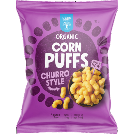 CHANTAL ORGANICS CORN PUFFS CHURRO 90G