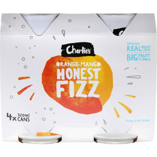CHARLIES HONEST FIZZ ORANGE & MANGO 4PK (4X320ML)
