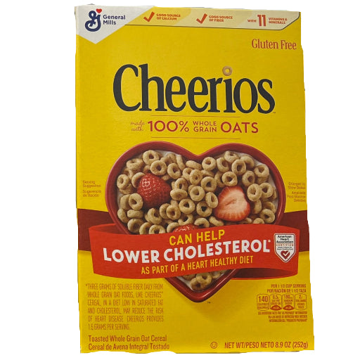 CHEERIOS CEREAL 100% WHOLE GRAIN OATS 252G