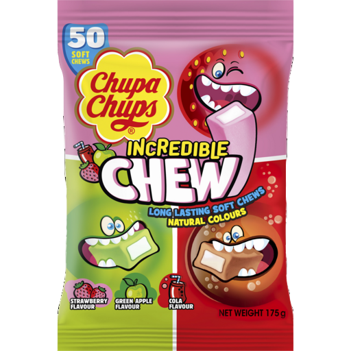 CHUPA CHUPS INCREDIBLE CHEW BAG 175G