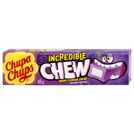 CHUPA CHUPS INCREDIBLE CHEW GRAPE 45G