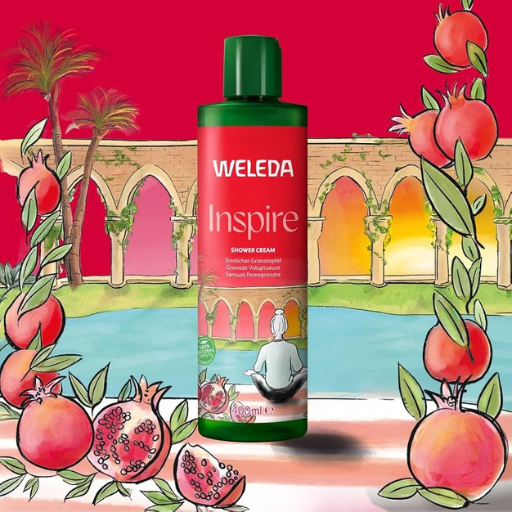 WELEDA POMEGRANATE INSPIRE SHOWER CREAM BODY WASH 400ML