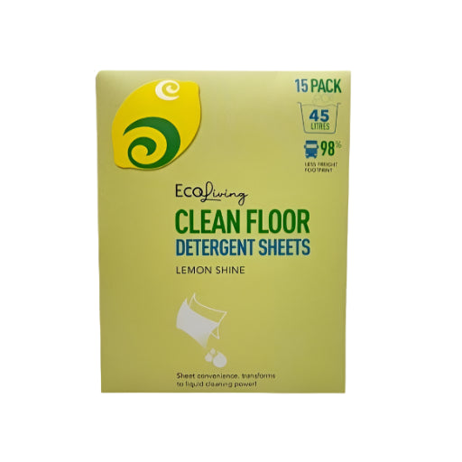 ECOLIVING FLOOR CLEANER SHEETS 15 LOAD