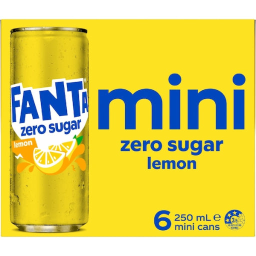 FANTA LEMON ZERO 250ML 6PK
