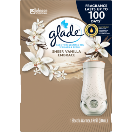 GLADE ELECTRIC WARMER REFILL SHEER VANILLA EMBRACE 20ML