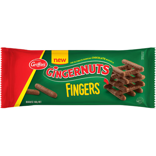 GRIFFINS GINGERNUTS CHOCOLATE FINGERS 180G