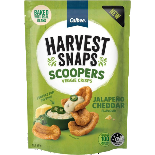 HARVEST SNAPS SCOOPERS JALAPENO CHEDDAR 90G