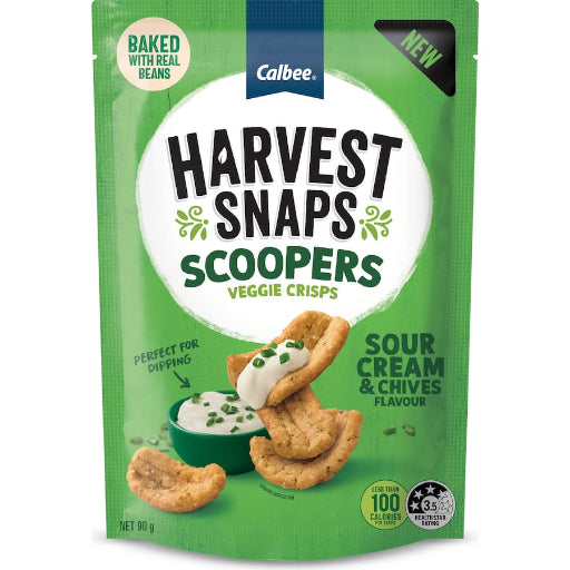 HARVEST SNAPS SCOOPERS SOUR CREAM & CHIVES 90G
