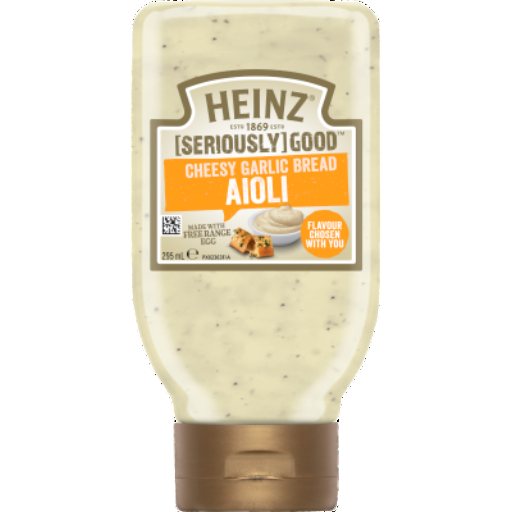 HEINZ SERIOUSLY GOOD GARLIC BREAD AIOLI 295ML