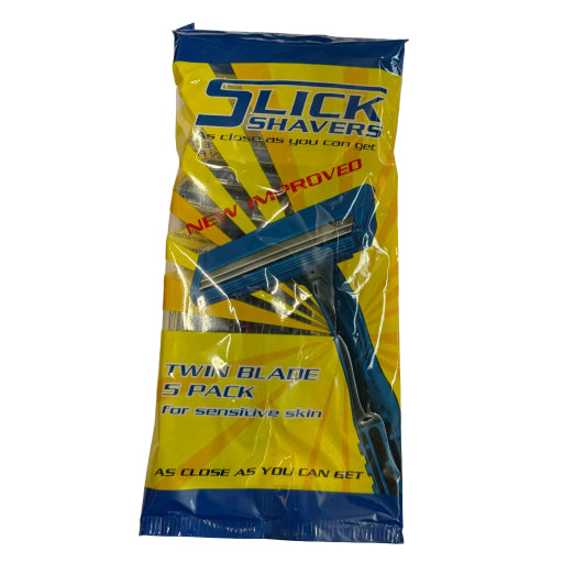 SLICK SHAVERS YELLOW 5PK