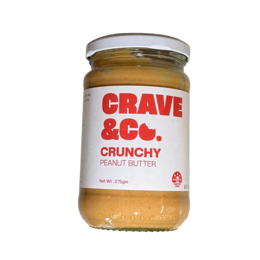 CRAVE & CO CRUNCHY PEANUT BUTTER 275G