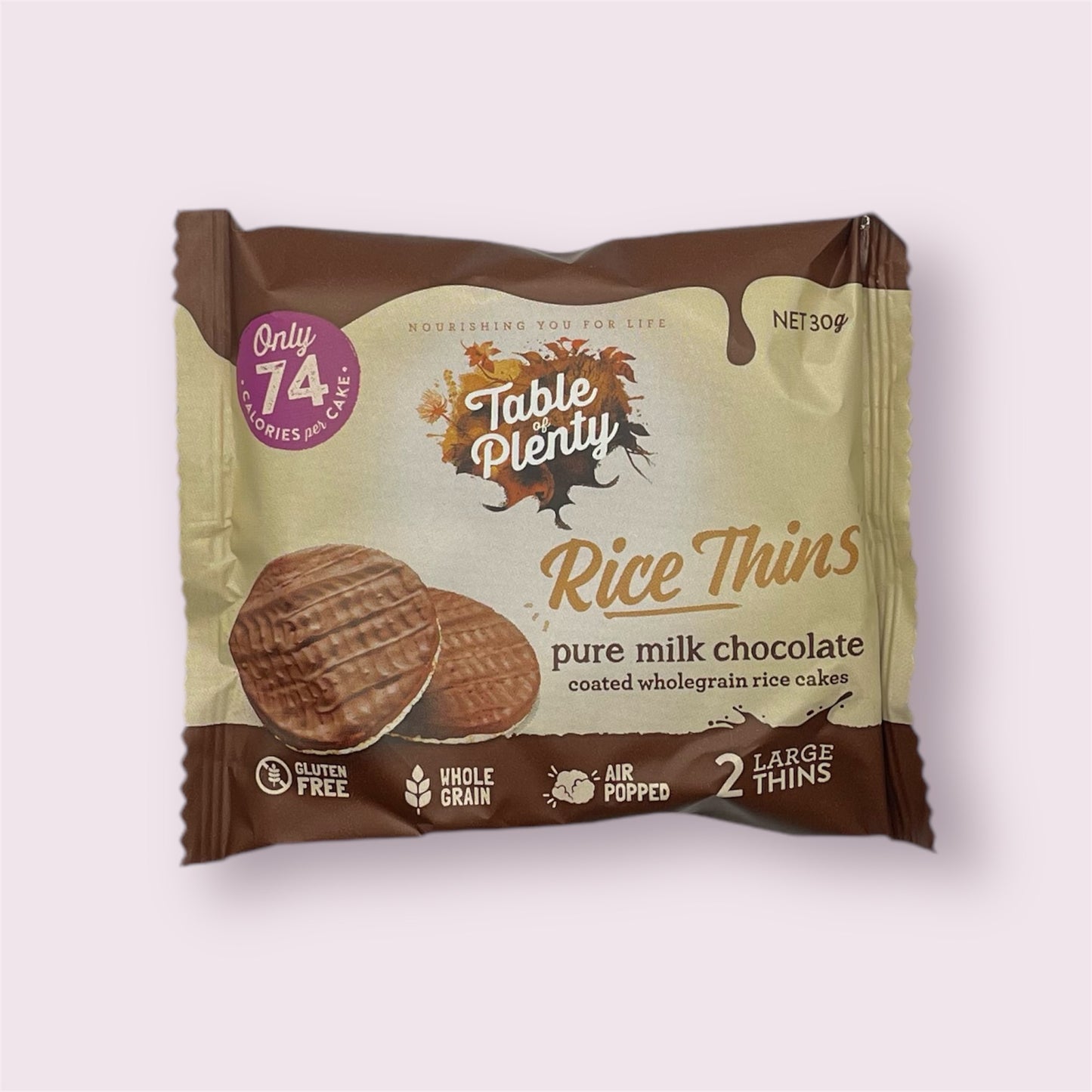 Table of Plenty - Pure Milk Chocolate Rice Thins 30g