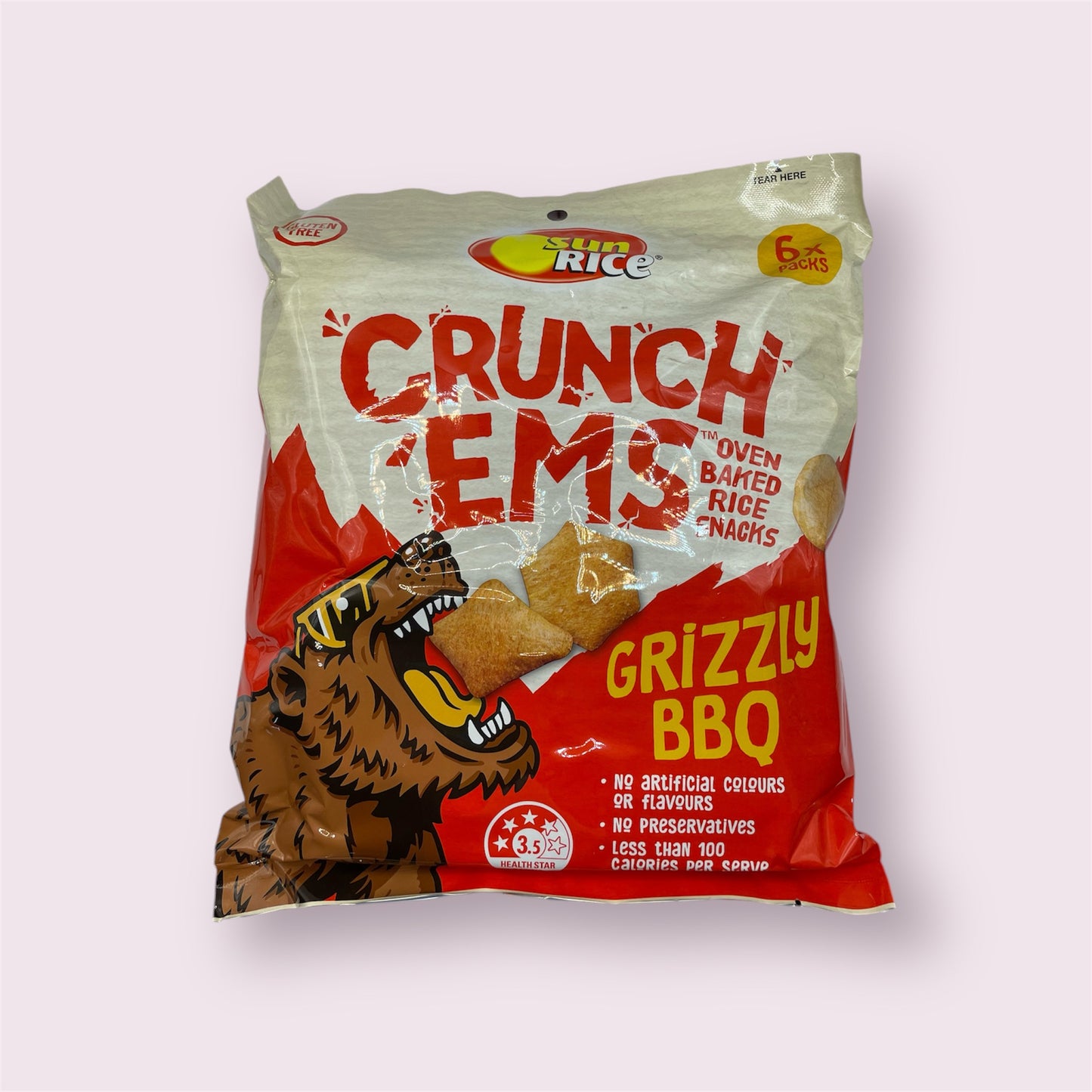 Sun Rice - Grizzly BBQ Crunch 'Ems 6pk