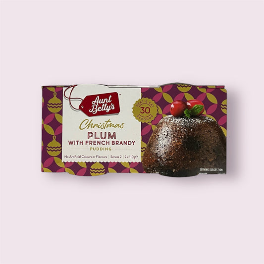 Aunt Betty's - Xmas Plum With French Brandy Pudding 2 Serves