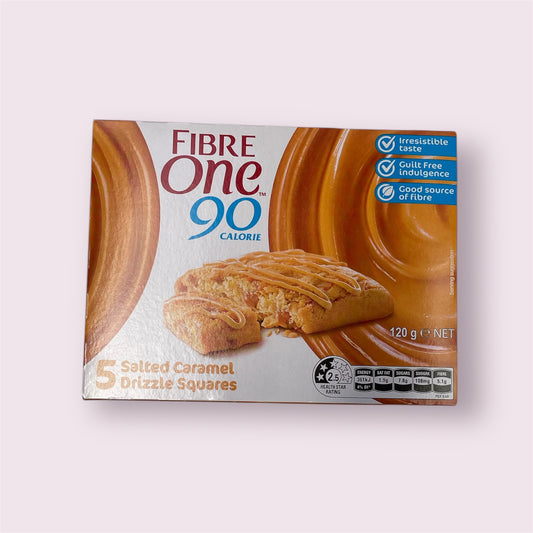 Fibre One - 90 Calorie Salted Caramel Square 5pk