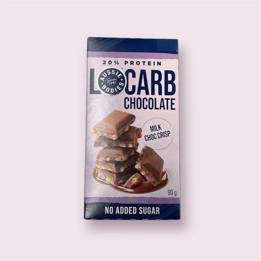 Aussie Bodies - Lo Carb Milk Choc Crisp 90g