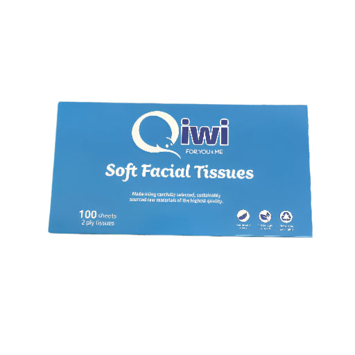 QIWI SOFT FACIAL TISSUES 2PLY 100S