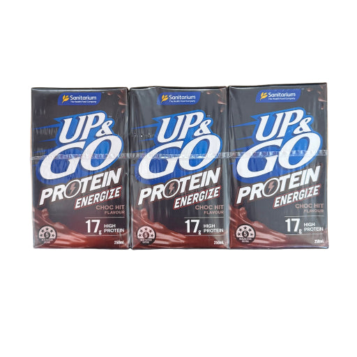 UP & GO ENERGISE CHOCOLATE 250ML 3PK