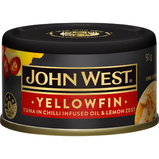 JOHN WEST YELLOW FIN TUNA CHILLI LEMON 90G