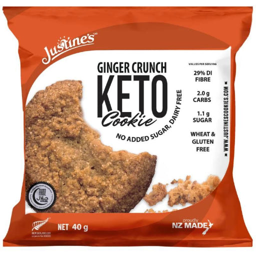 JUSTINES KETO CRUNCH GINGER 40G