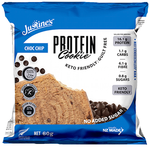 JUSTINES PROTEIN COOKIE CHOC CHIP 60G