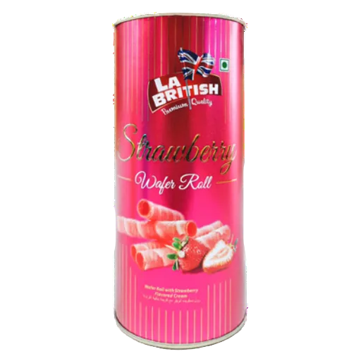 LA BRITISH WAFER ROLLS STRAWBERRY 200G