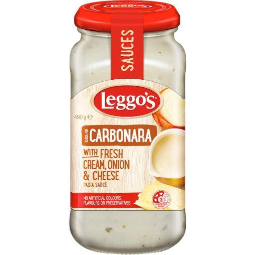 LEGGOS CREAMY CARBONARA PASTA SAUCE 490G