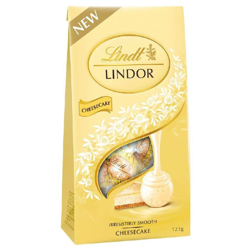 LINDT LINDOR CHEESECAKE POUCH 123G