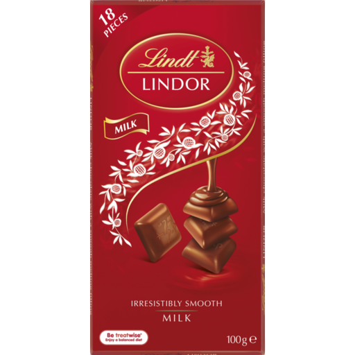 LINDT LINDOR MILK CHOCOLATE 100G