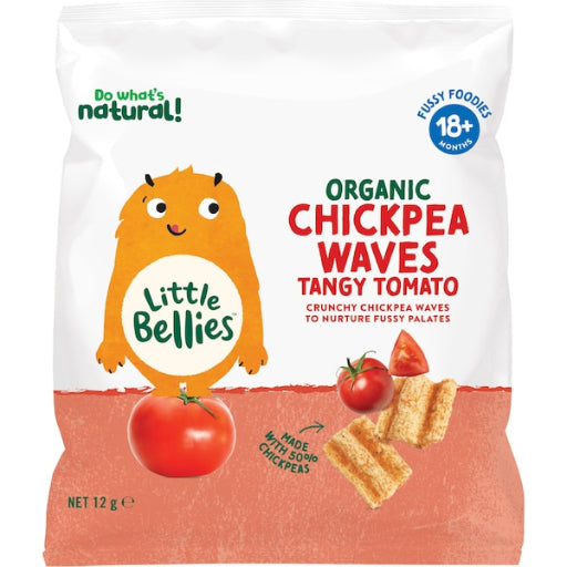LITTLE BELLIES CHICKPEA WAVES TOMATO 12G