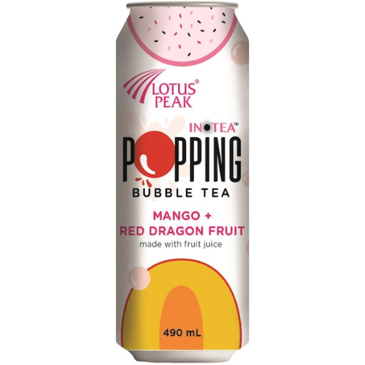 LOTUS PEAK BUBBLE TEA MANGO RED DRAGON FRUIT 490ML