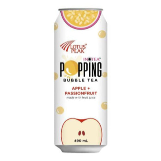LOTUS PEAK BUBBLE TEA APPLE PASSIONFRUIT 490ML