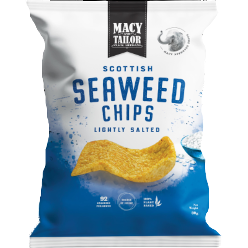 MACY & TAILOR SEAWEED CHIPS LIGHTLY SALTED 80G