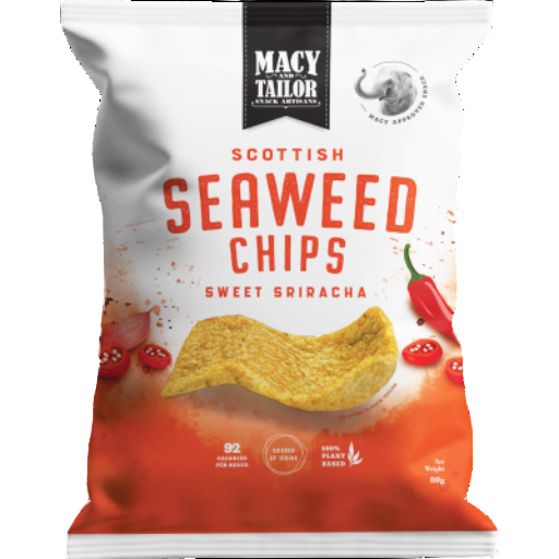 MACY & TAILOR SEAWEED CHIPS SWEET SRIRACHA 80G