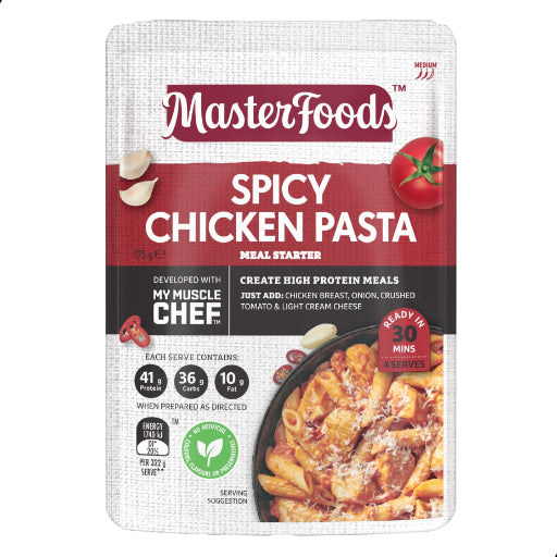 MASTERFOODS SPICY CHICKEN PASTA MEAL STARTER 175G