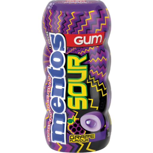 MENTOS SOUR GUM GRAPE BOTTLE 30G