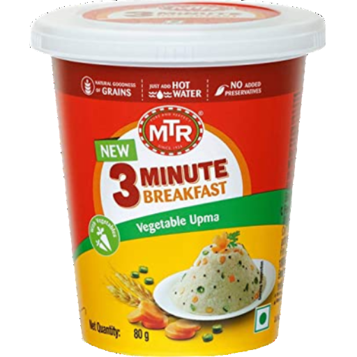 MTR 3 MINUTE BREAKFAST CUP VEGE UPMA 80G