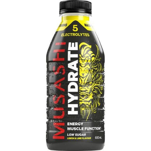 MUSASHI HYDRATE LEMON LIME 600ML