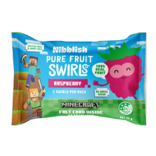 NIBBLISH PURE FRUIT SWIRLS RASPBERRY 20G