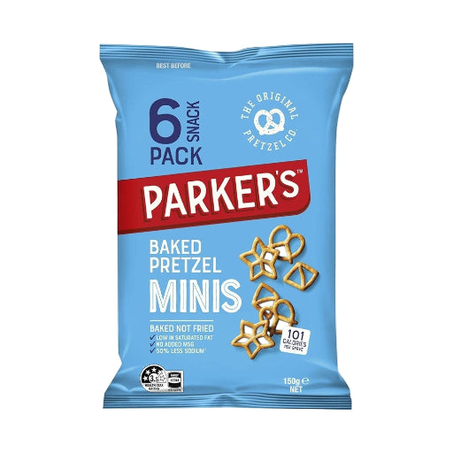 Pack of Parkers Baked Pretzel Minis on a white background