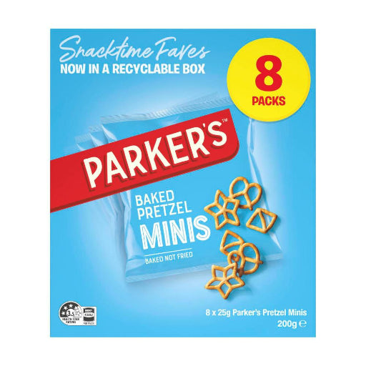 PARKERS PRETZELS 200G 8PK
