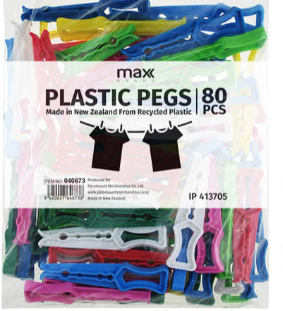 MAX BRAND PLASTIC PEGS 80PK