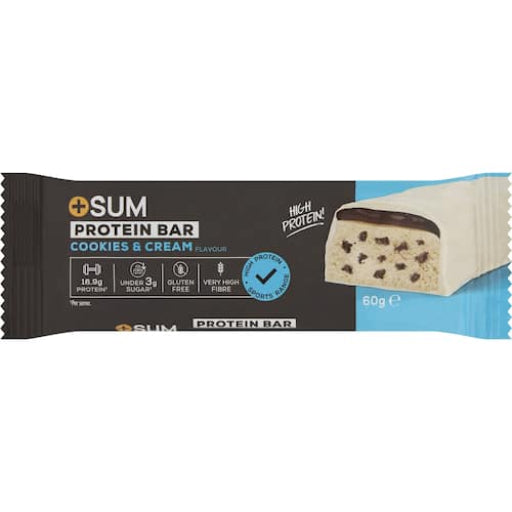 PLUS SUM WHEY PROTEIN BAR COOKIES & CRM 60G