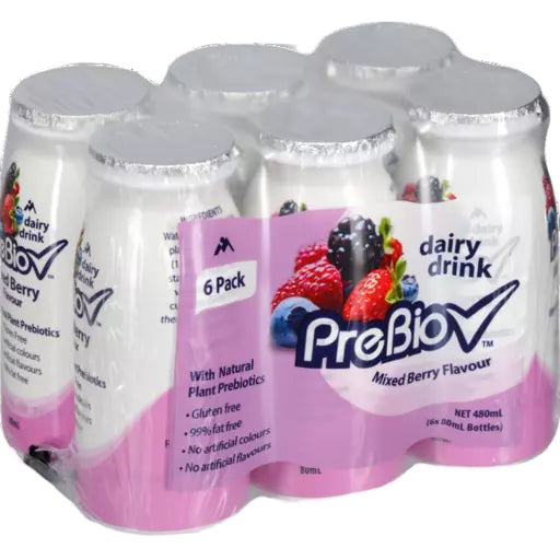 PREBIO MIXED BERRY PREBIOTICK DAIRY DRINK 6X80ML