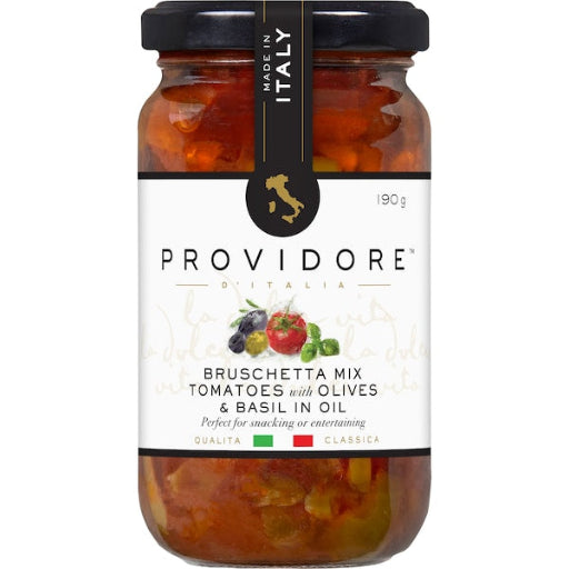 PROVIDORE BRUSCHETTA TOMATO WITH OLIVES & BASIL IN OIL 190G