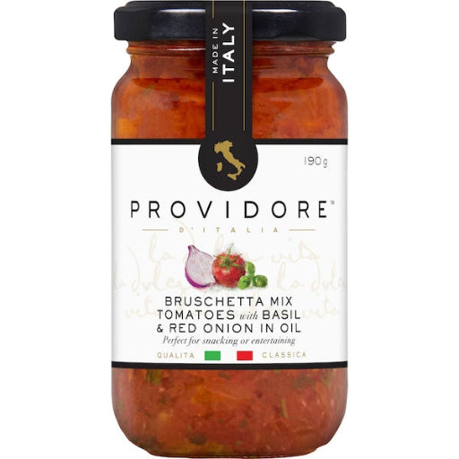 PROVIDORE BRUSCHETTA TOMATO WITH BASIL & ONION IN OIL 190G