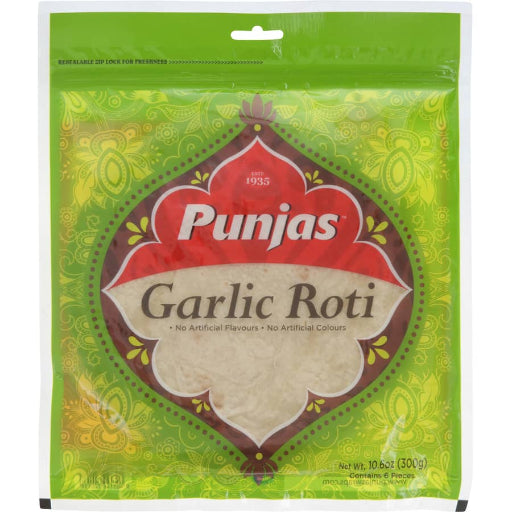 PUNJAS GARLIC ROTI 8 6 PACK