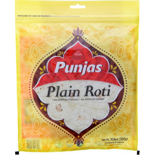 PUNJAS PLAIN ROTI 8 6 PACK