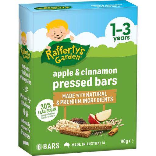 RAFFERTYS GARDEN APPLE & CINNAMON BARS 6PK