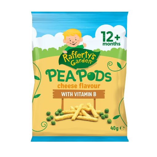 RAFFERTYS GARDEN PEA PODS CHEESE 40G